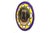 A characterful Belgian Art Deco stained‑glass roundel from around 1900, centred with a lifelike portrait of an English...
