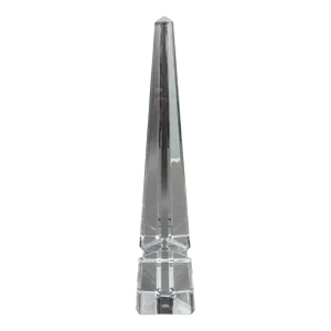Mid 20th Century Baccarat Crystal France Osiris Obelisk Glass Sculpture Large