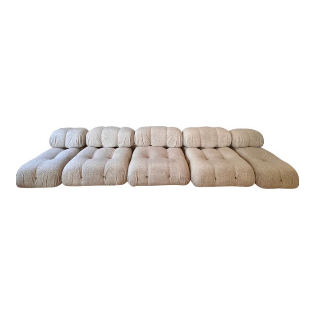 Mario Bellini Modular Sofa | Cream Belia | Open-End Sofa | 5 Modular-Piece Set For Sale