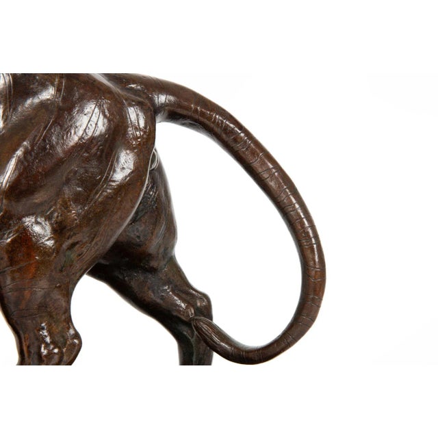 French 1880s Bronze Sculpture “Tiger Walking” by Antoine-Louis Barye For Sale - Image 9 of 12