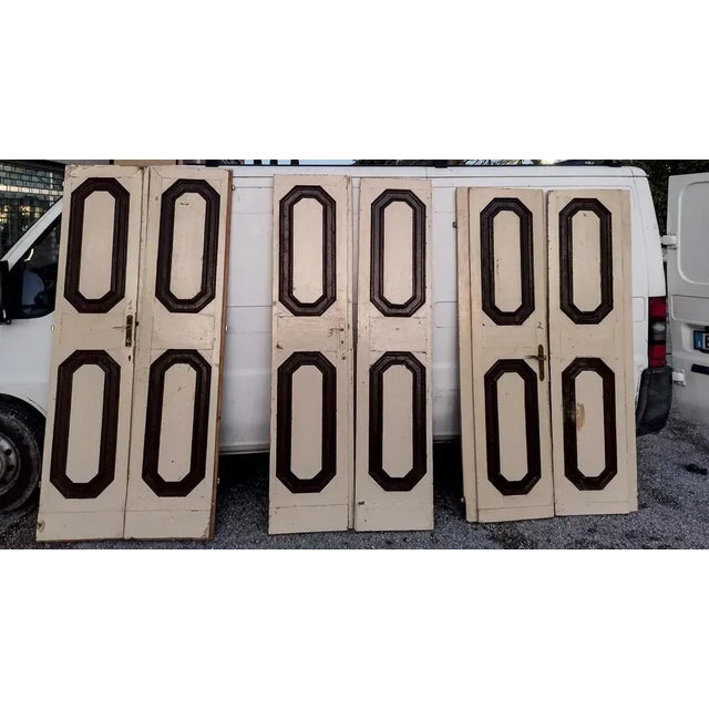 Wood Interior Double Doors with Panels, 1700s, Set of 3 For Sale - Image 7 of 7