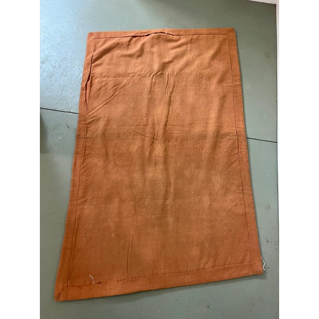 Yellow Vintage Cross Stitch Mat For Sale - Image 8 of 12