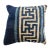 Blue Chinese Border Rug Pillow rug no. p4895 For Sale