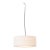 Stretch Swag Lamp, White Linen Shade, Weathered Brass, for Living Room or Bedroom For Sale