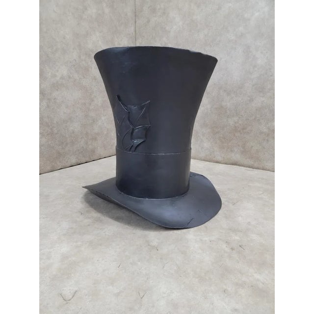 Mid 20th Century Vintage Oversized Black Magician Top-Hat Prop/Holiday Decor Piece For Sale - Image 5 of 6