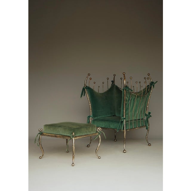 Set of Vintage Lounge Chair and Ottoman, 1980s For Sale - Image 16 of 16