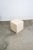 Stone 1970s Mid Century Modern Side Table Square Travertine Stone White End Nightstand MCM For Sale - Image 7 of 12