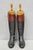 Vintage Maxwell London English Leather Black & Brown Equestrian Horse Riding Boots w/ Tall Wooden English Shoe Trees....