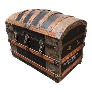 Rejuvenation Vintage Steamer Trunk For Sale