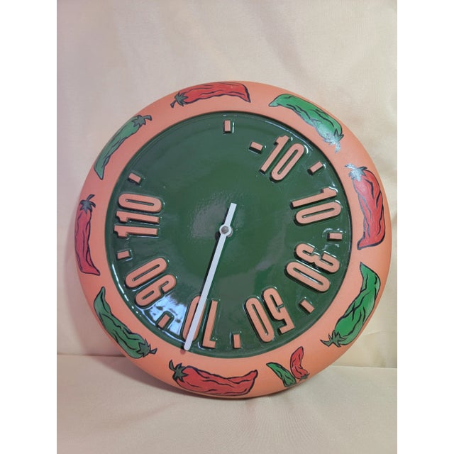 American 1990s Opus Terra Cotta Outdoor Clock and Thermometer For Sale - Image 3 of 7