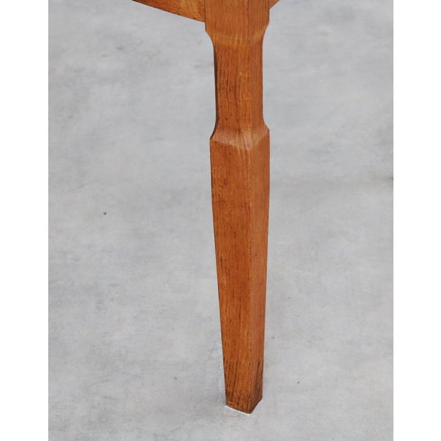 Brutalist Dining Table in Oak by Henning Kjærnulf, 1960s For Sale - Image 11 of 14