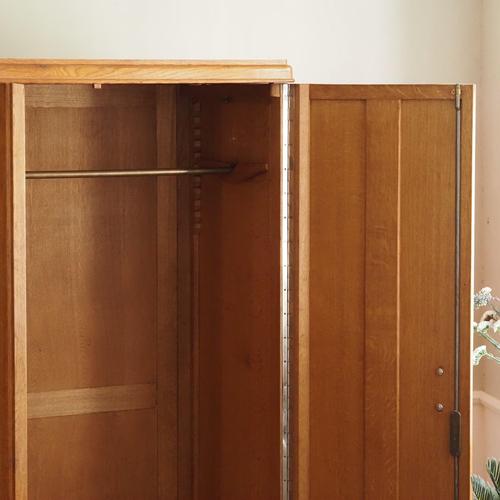 Vintage Art Deco Three-Door Wardrobe with Mirrored Door, 1930s For Sale - Image 15 of 18