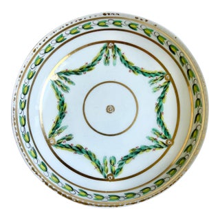 Antique Royal Worcester Leaf Swags Porcelain Low Bowl For Sale
