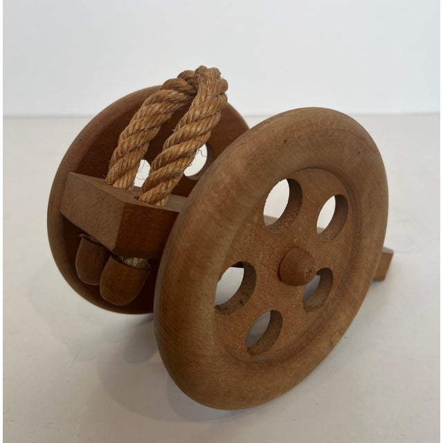1970s 1970s Wooden and rope bottle holder representing a cannon. French works by Audoux Minet For Sale - Image 5 of 12