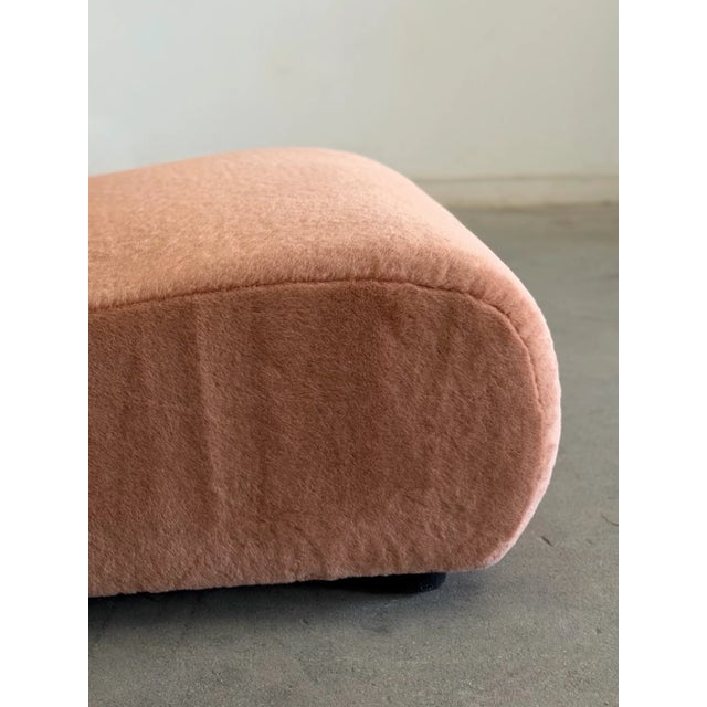 Isosceles Lounge Chair in Pink Mohair For Sale - Image 4 of 11