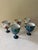 Mid 20th Century Mid 20th Century Set of 5 Japanese Porcelain Footed Sake Goblets — Hand-Painted, Arita Style — Autumn, Garden & Egyptian Motifs For Sale - Image 5 of 8
