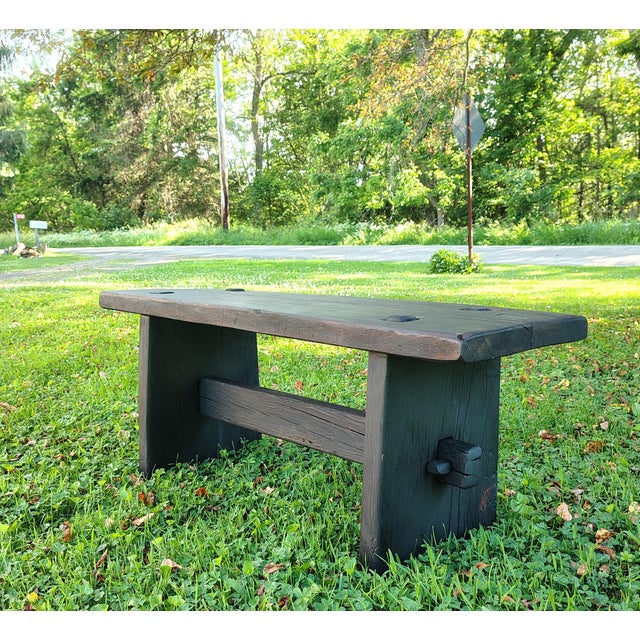Yakisugi Charred Finish- Unique Reclaimed Barn Wood Bench, Entry, Bedroom, Garden, Hall, For Sale - Image 4 of 7