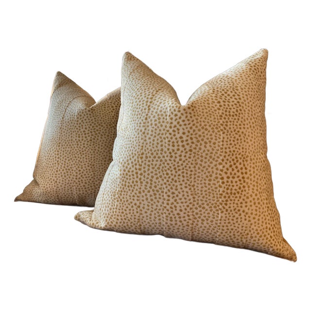 Cowtan and Tout "Clarence" in Gold Pillows - A Pair For Sale