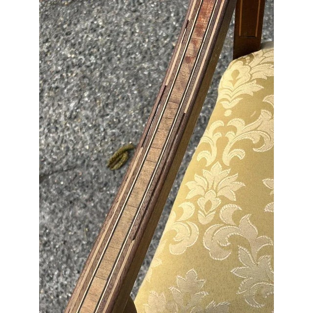 Sheraton Inlaid Mahogany Armchair For Sale - Image 9 of 13