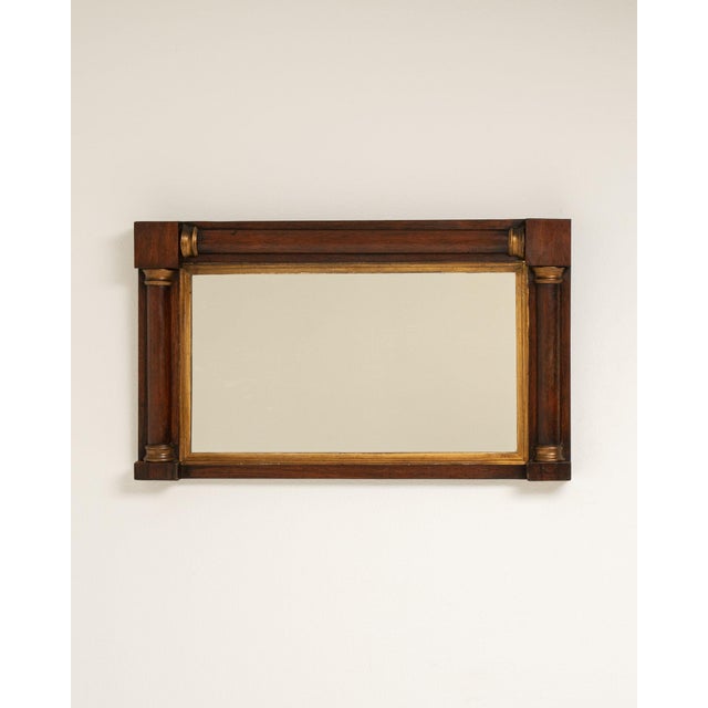 19th Century France Brown Wood Mirror For Sale - Image 4 of 8
