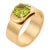 1990s Dinh Van French 1.85 Carat Peridot 18k Yellow Gold Buckle Ring, Size 6.75 For Sale
