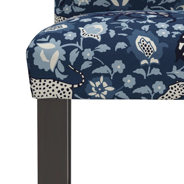 Not Yet Made - Made To Order Counter Stool in Leopard Blue For Sale - Image 5 of 8