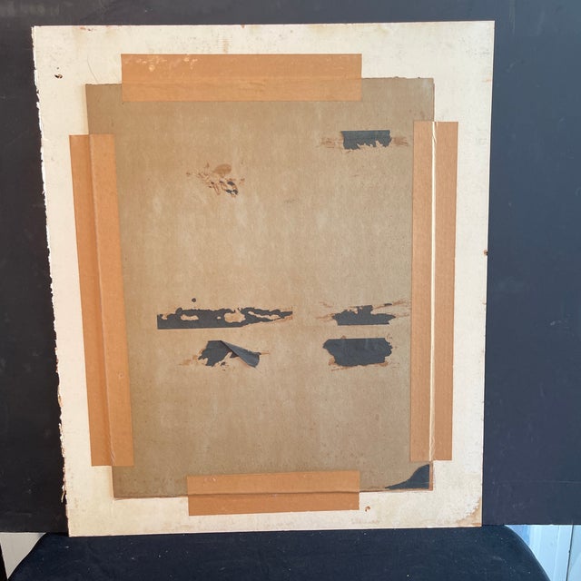 Artist C. Zchrung Mid Century Modern, Dated 4/1945, Pastel, Framed, Signed, Jewish Immigrant, 30x26 In. For Sale - Image 4 of 7