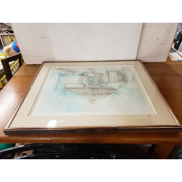 Anton "Toni" Krajnc "The Eye" Signed Framed Lithograph - Austrian, 20th Century For Sale - Image 4 of 5