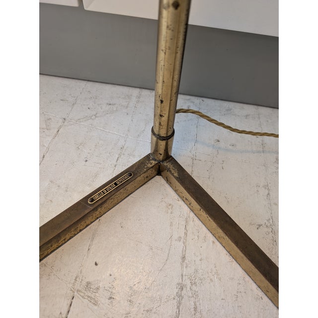 Vintage Italian Polka Dot-Etched Glass and Gilt Brass Illuminated Vanity by Luigi Brusotti, 1950s For Sale - Image 15 of 18