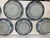 Antique Blue and White Plates - Set of 11 - Scalloped Edge - 8.25" Round - End Edo or Beginning Meiji Period For Sale - Image 13 of 18