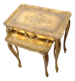 Neo-Classical Florentine Nesting Tables, Italy, 1960s, Set of 2