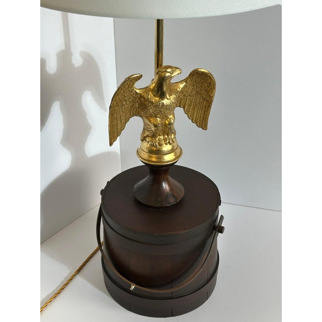 Federal Style Eagle Table Lamp in Gilt Metal, 1950s For Sale - Image 9 of 11