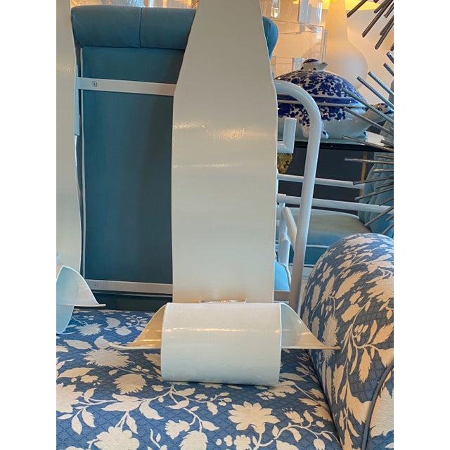 Vintage Leaf Metal Modern Wall Light Sconces -Pair For Sale - Image 4 of 11