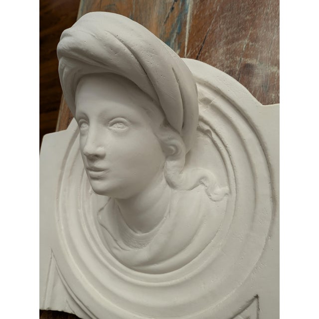 Renaissance Plaster Cast Head of a Prophet From Ghiberti's Gates of Paradise For Sale - Image 3 of 9