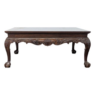 Vintage Drexel Heritage Carved Coffee Table For Sale
