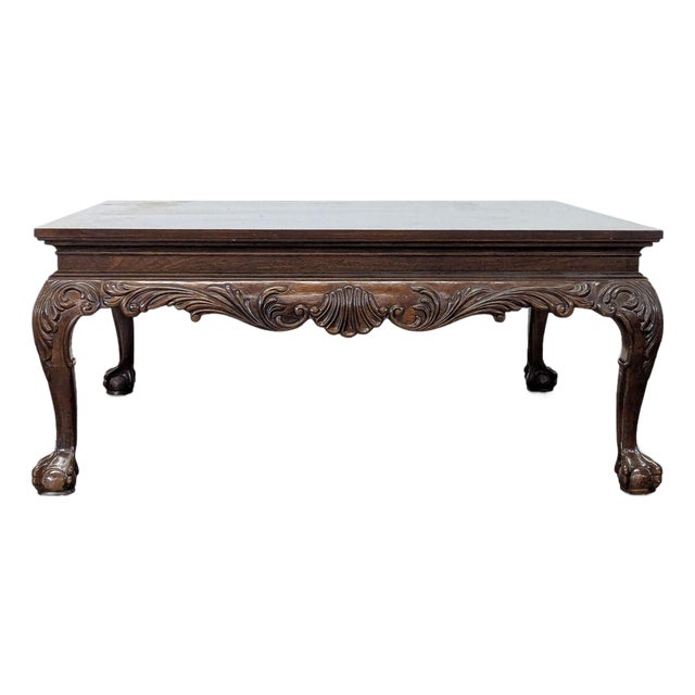 Vintage Drexel Heritage Carved Coffee Table For Sale