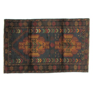 Leon Banilivi Black Baluch Rug - 3′10″ × 6′ For Sale