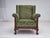 Danish Armchair in Green Velour and Carved Oak, 1950s For Sale - Image 10 of 18