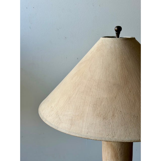 1990s Neoclassical Faux Stone & Bronze Table Lamp For Sale - Image 4 of 8
