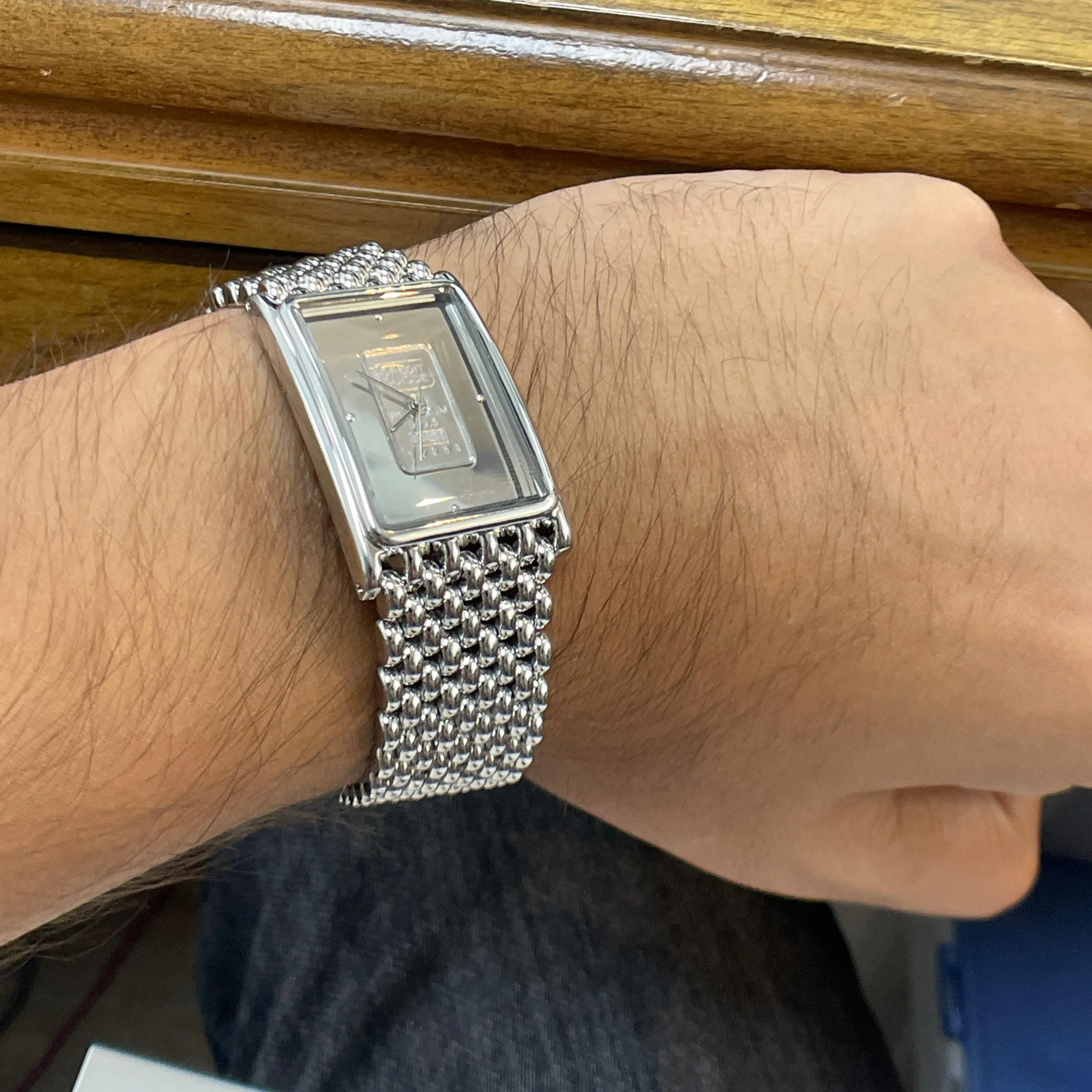 CREDIT SUISSE プラチナインゴット 999.5 1g 腕時計 Swiss Credit Suisse 1g 999.5 Purity Platinum Ingot Classic Watch