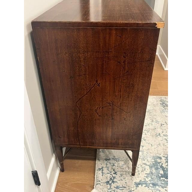 Paul McCobb Mid Cent Modern Paul McCobb for Calvin Chest of Drawers With Brass X Stretcher For Sale - Image 4 of 7