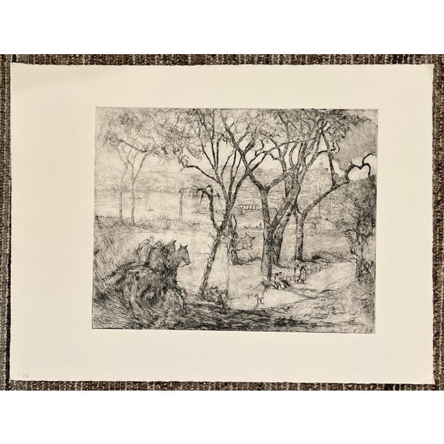 Traditional 1922 William Meyerowitz Park Landscape Etching For Sale - Image 3 of 3