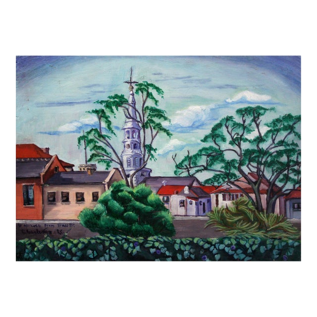 Mid-Century Charleston, South Carolina Small-Scale Landscape by Virginia Rogers For Sale