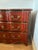 Theodore Alexander Red Leather-Wrapped Serpentine Three-Drawer Chest With Gilt Decoration For Sale - Image 10 of 16