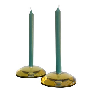 Glass Candleholders by Anne Nilsson for Kosta, 2000s, Set of 2 For Sale