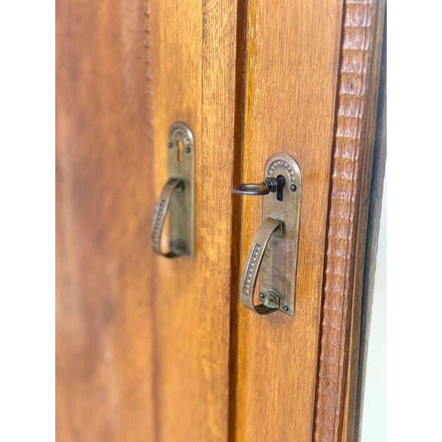 Art Nouveau German Wardrobe in Oak, 1920 For Sale - Image 10 of 13