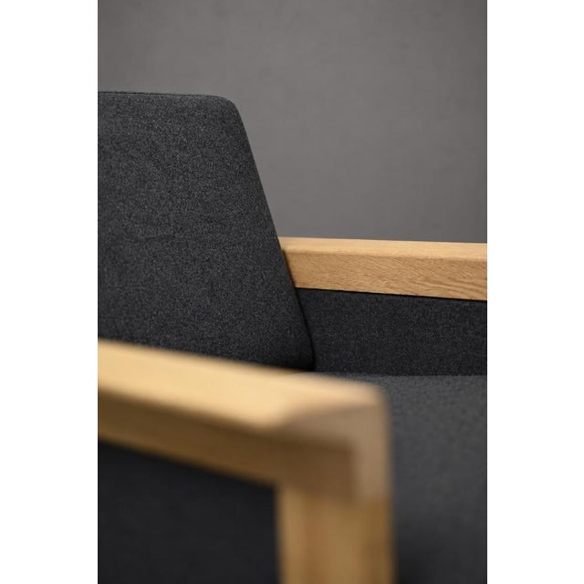 Mid-Century Modern Mid-Century Danish Modern Oak and Felt Lounge Chairs, 1960s, Set of 2 For Sale - Image 3 of 18