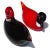 Vintage Murano Red Black White Italian Art Glass Male Female Decoy Duck Bird Sculptures - A Pair For Sale In Orlando - Image 6 of 9