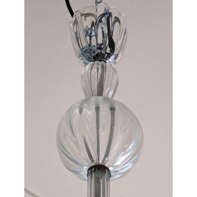 Transparent 1930s Murano Glass Chandelier by Tomaso Buzzi for Venini For Sale - Image 8 of 11