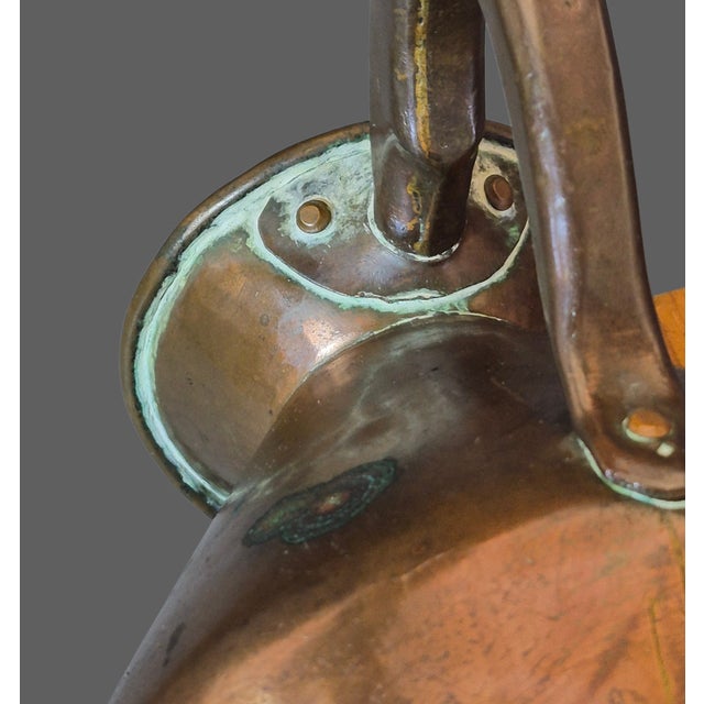 Antique Victorian English Tavern Copper Measuring Harvest Jug Marked Quart For Sale - Image 10 of 13